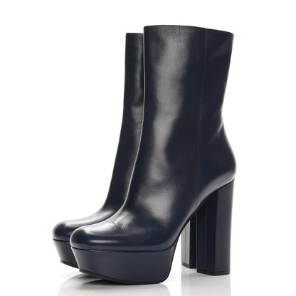 Gucci Kid Side Zip Platform Boots 40 Navy 3 of 8