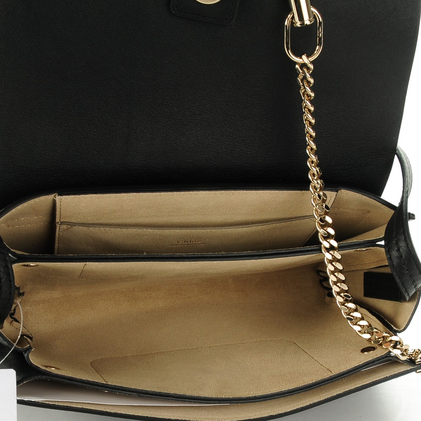 Suede Calfskin Small Faye Shoulder Bag Black