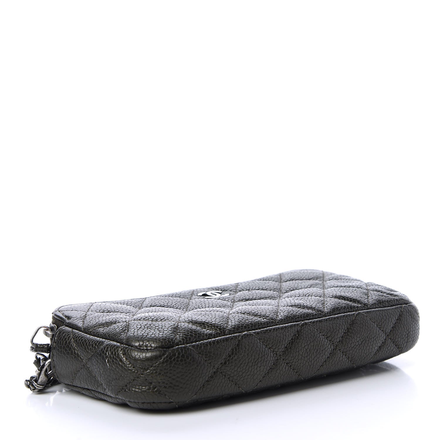 Chanel Caviar Quilted Small Clutch With Chain Dark Charcoal 4 of 12