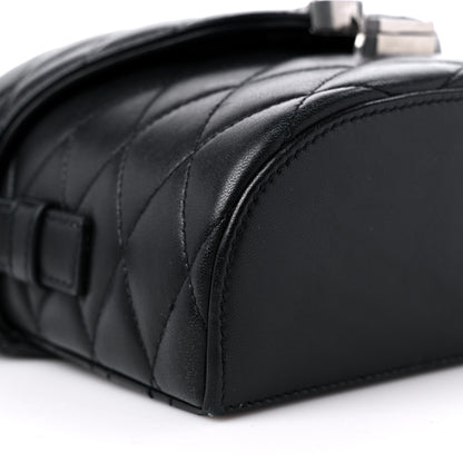 Saint Laurent Lambskin Quilted Monogram June Box Bag Black 7 of 12