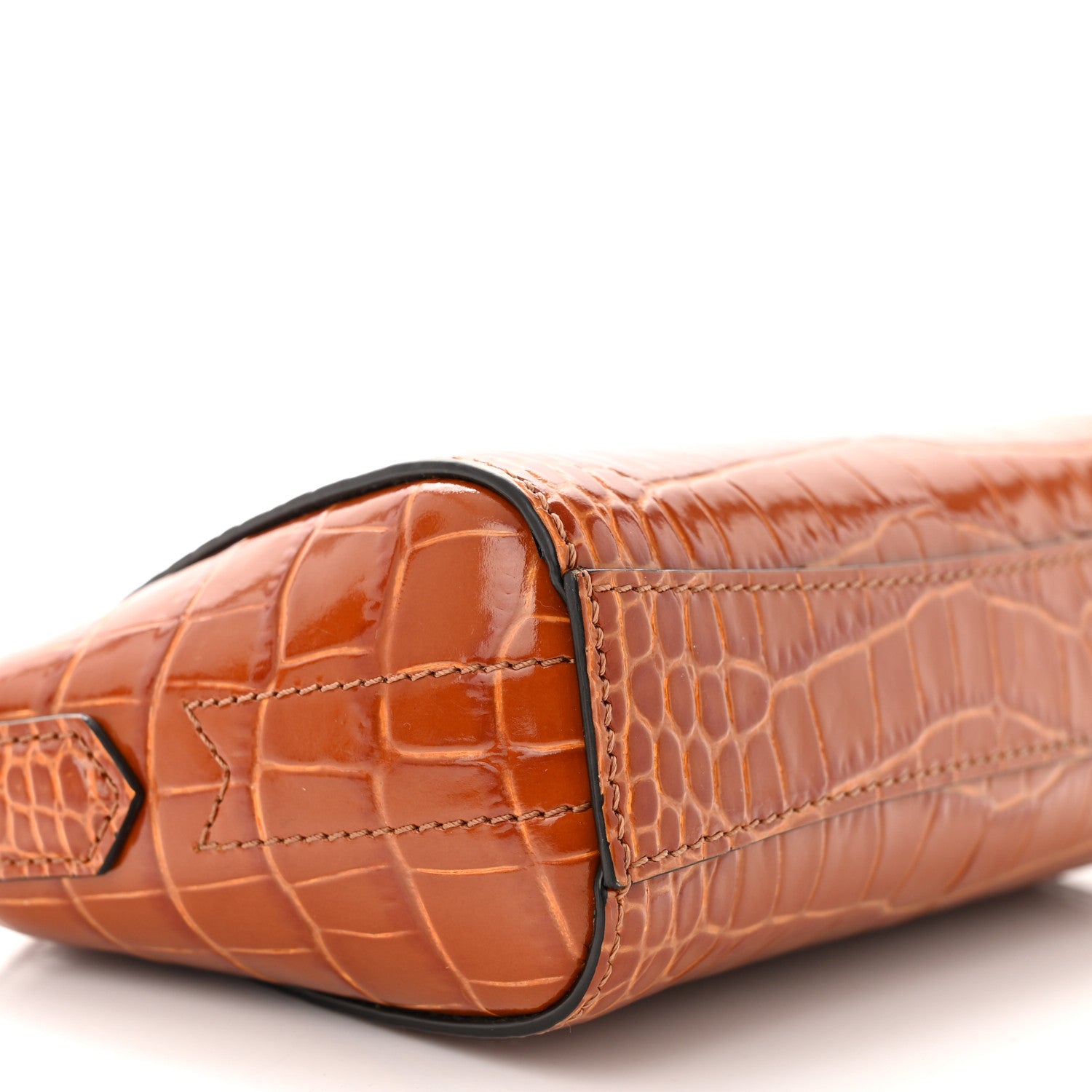 Givenchy Calfskin Crocodile Embossed Nano Antigona Tan 8 of 10