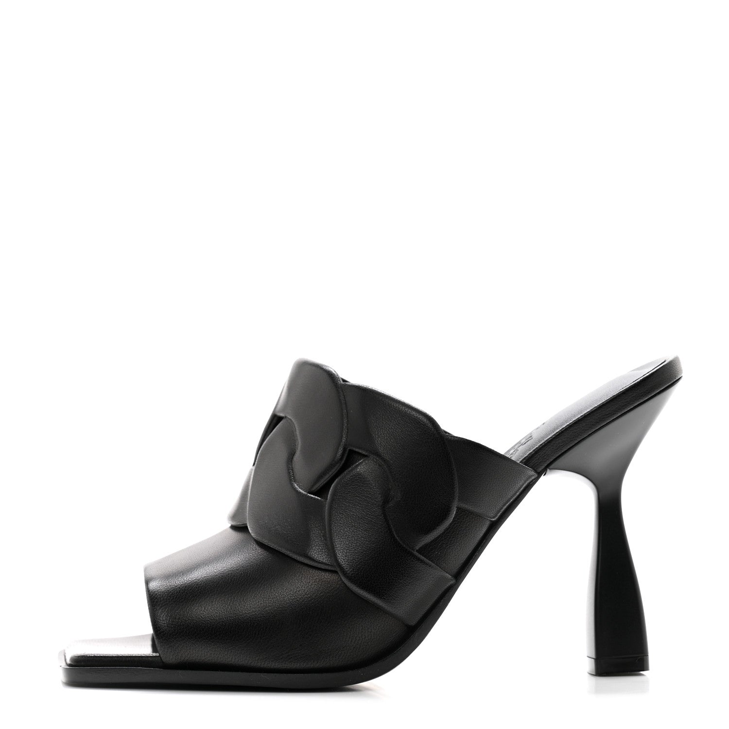 Hermes Nappa Hanna 95 Sandal 36.5 Black 1 of 9