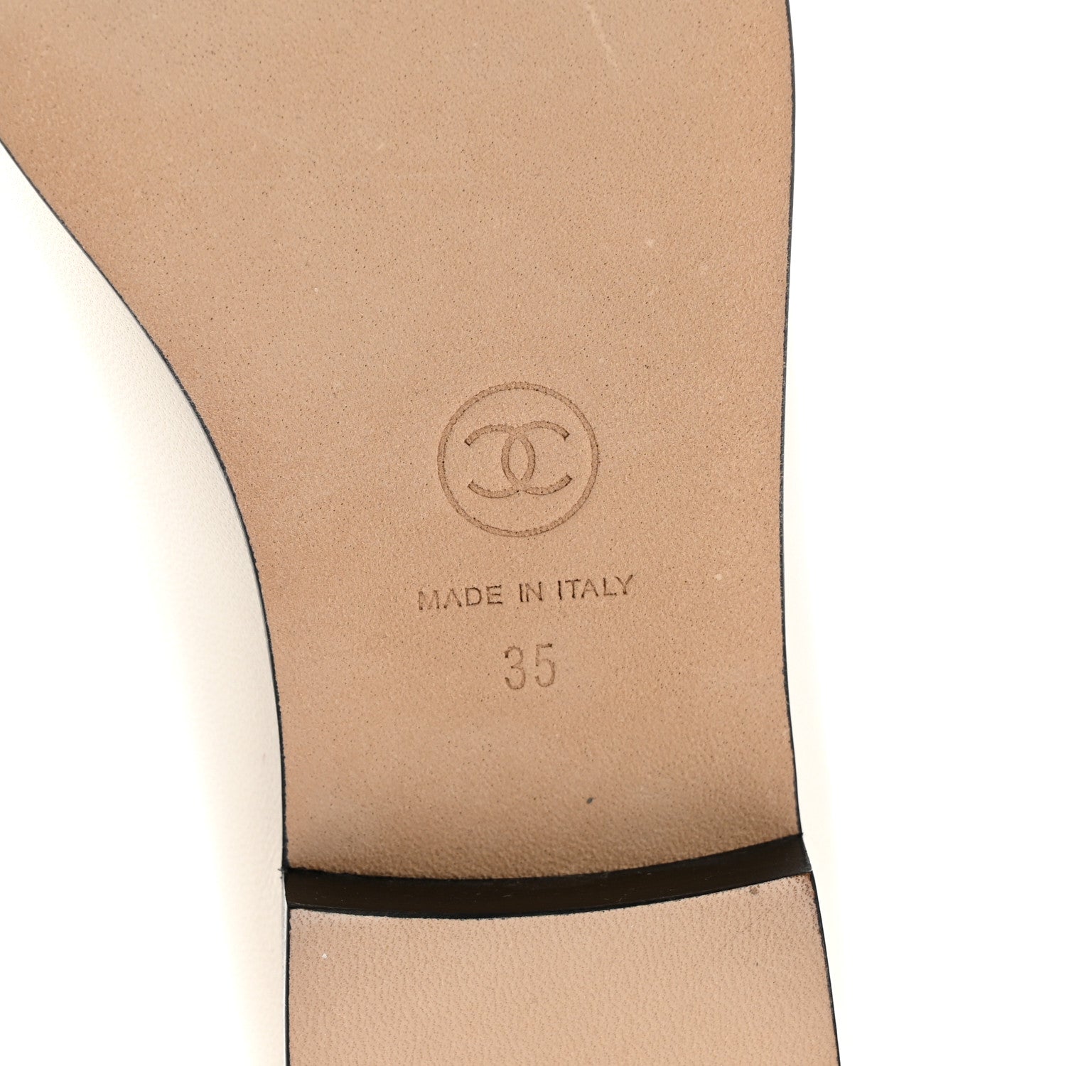 Chanel Lambskin Cap Toe CC Ballerina Flats 35 White Black 7 of 10