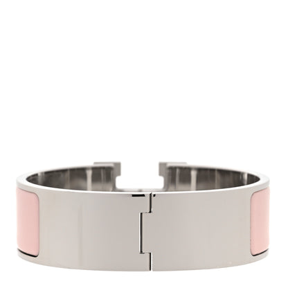 Hermes Enamel Wide Clic Clac H Bracelet GM Rose Dragee 3 of 5