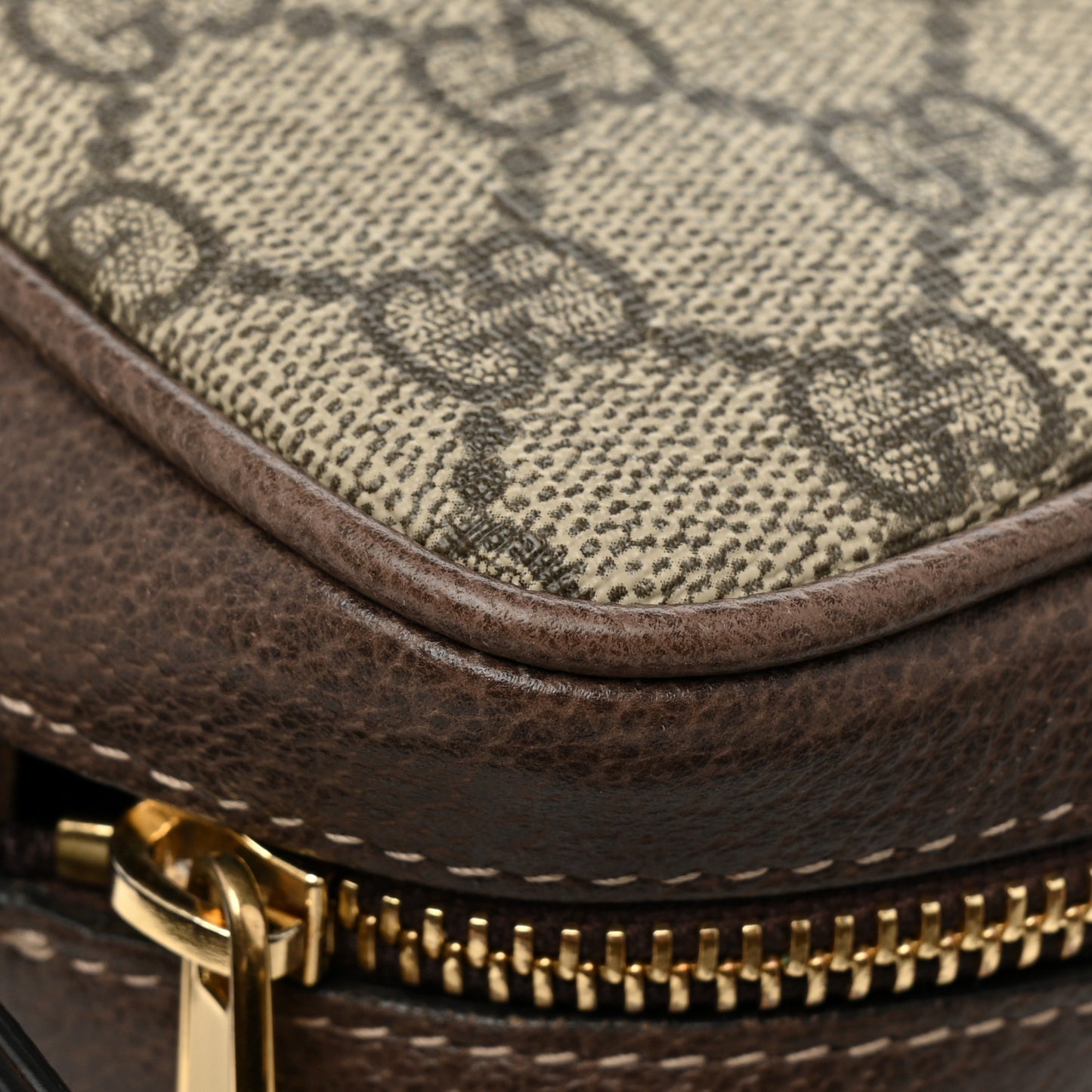 GG Supreme Monogram Web Mini Ophidia Shoulder Bag Brown