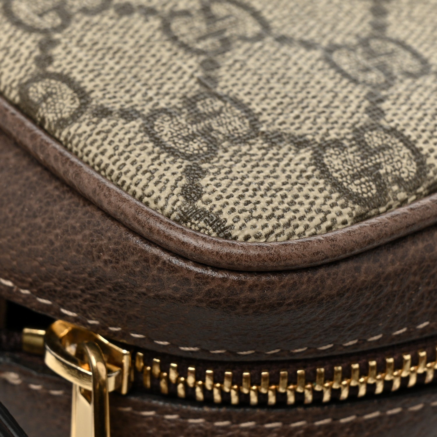 Gucci GG Supreme Monogram Web Mini Ophidia Shoulder Bag Brown 13 of 14