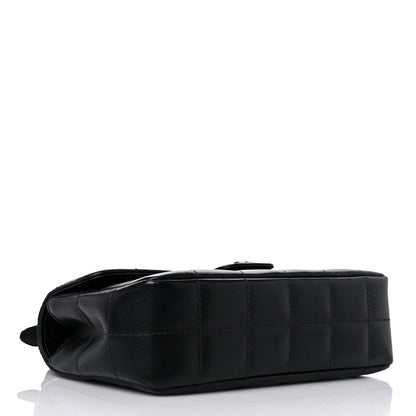 Chanel Lambskin Quilted Mini Chocolate Bar Camellia Flap Black 4 of 14
