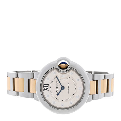 Cartier Stainless Steel 18K Yellow Gold Diamond 33mm Ballon Bleu De Cartier Automatic Watch 2 of 4