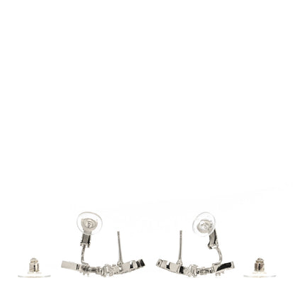 Chanel Crystal Star 5 CC Earrings Silver 3 of 4