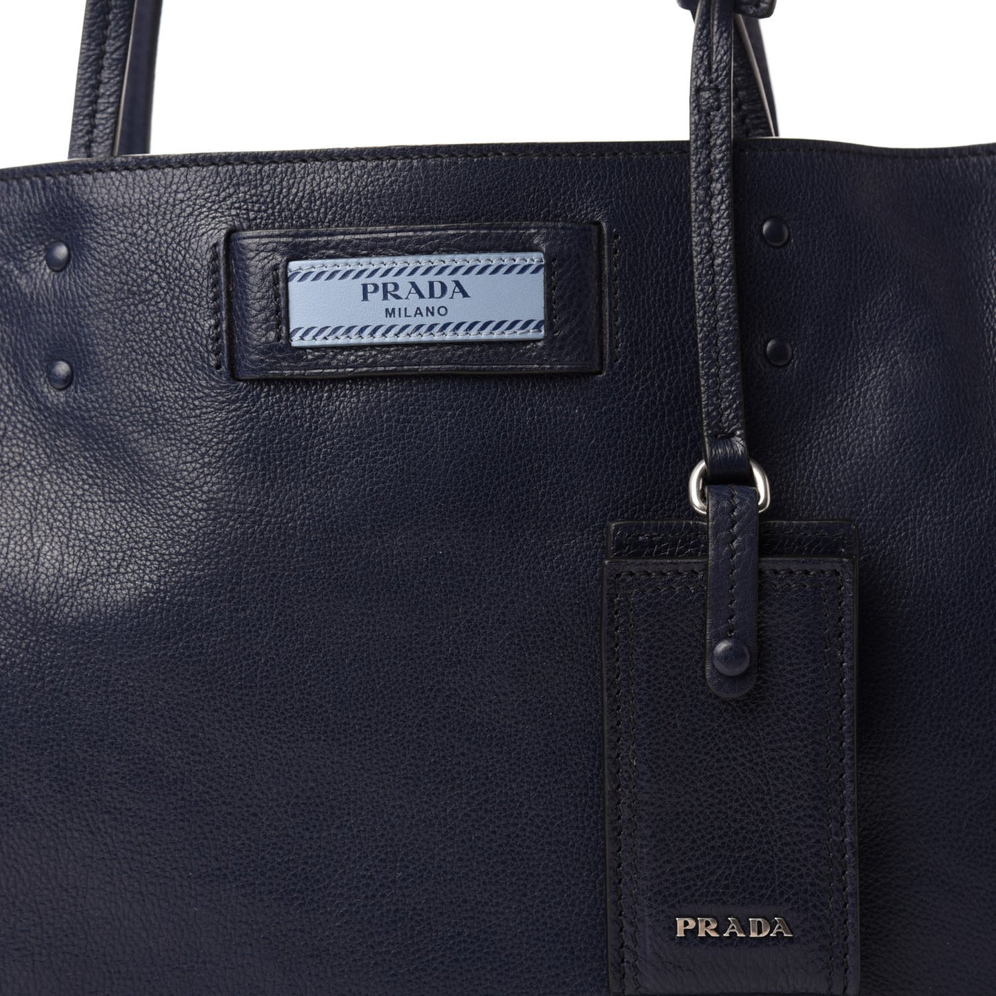 Glace Calf Etiquette Tote Astrale Inchiostro
