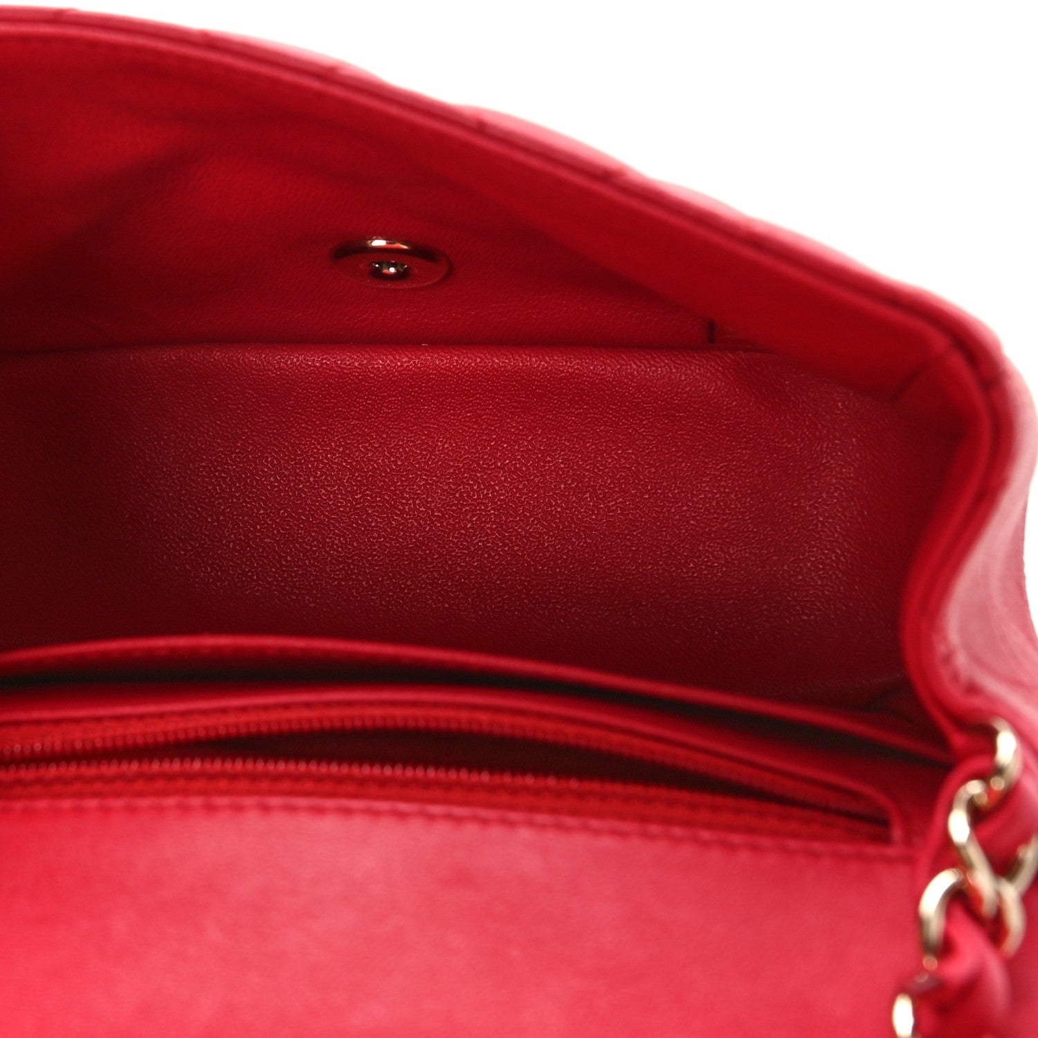 Chanel Lambskin Quilted Mini Square Flap Red 5 of 9