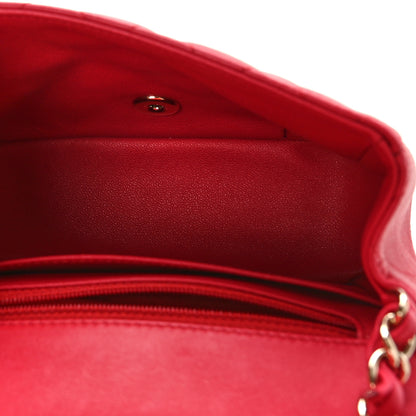 Chanel Lambskin Quilted Mini Square Flap Red 5 of 9