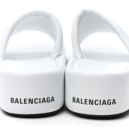 Balenciaga Smooth Nappa Logo Rise Platform Sandals 37 White Black 7 of 8