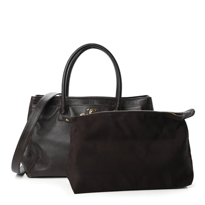 Chanel Calfskin Cerf Executive Shopper Tote Brown 11 of 12