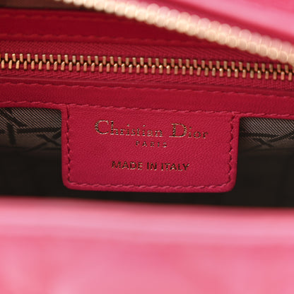 Christian Dior Lambskin Cannage Medium Lady Dior Fuchsia 5 of 11