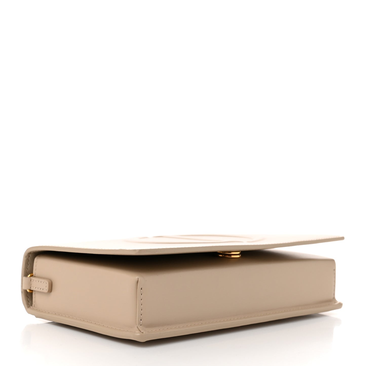 Calfskin CD Signature Clutch Caramel Beige