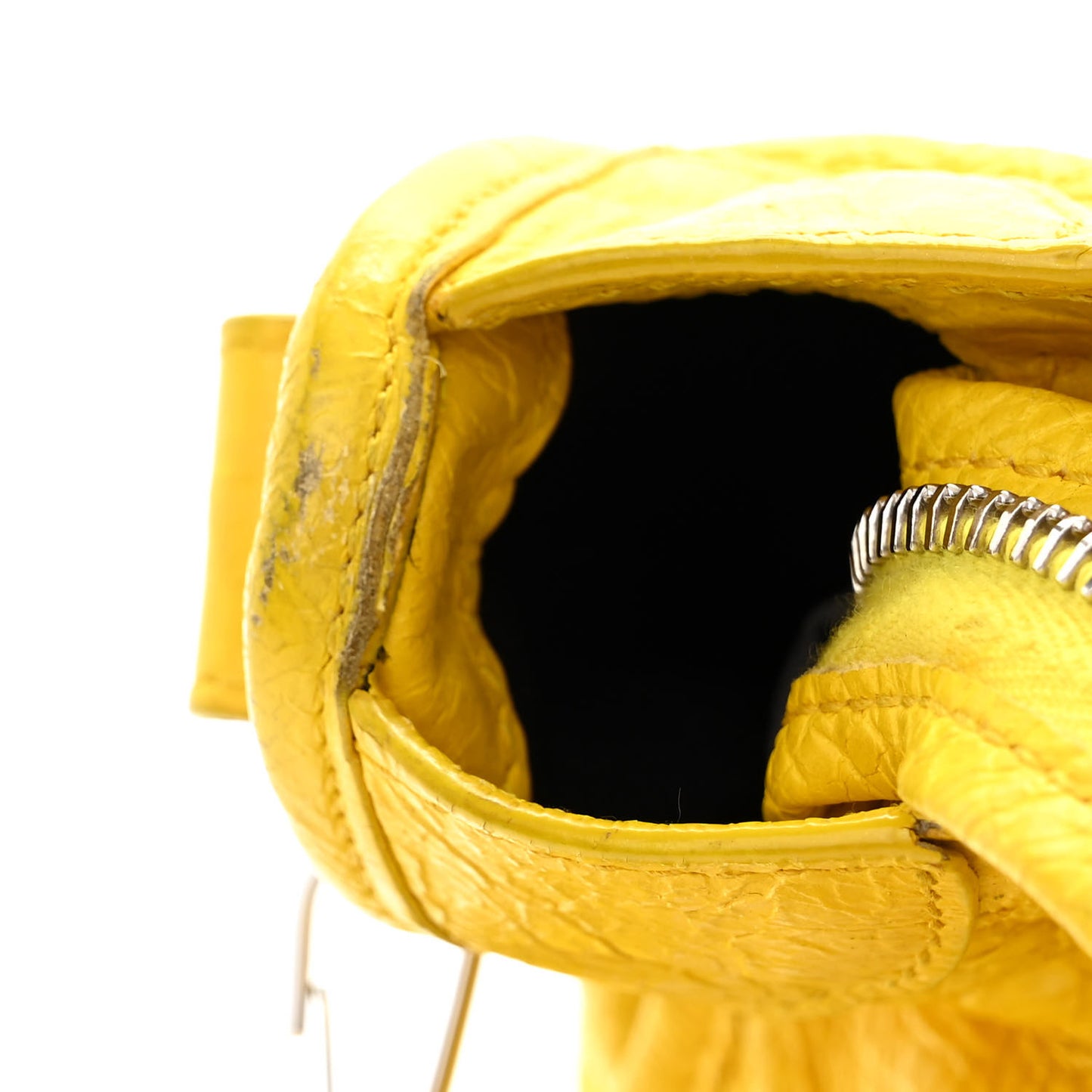Agneau Classic Silver Hardware City S Jaune Soleil