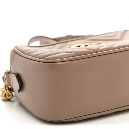 Gucci Calfskin Matelasse Small GG Marmont Chain Shoulder Bag Porcelain Rose 9 of 10