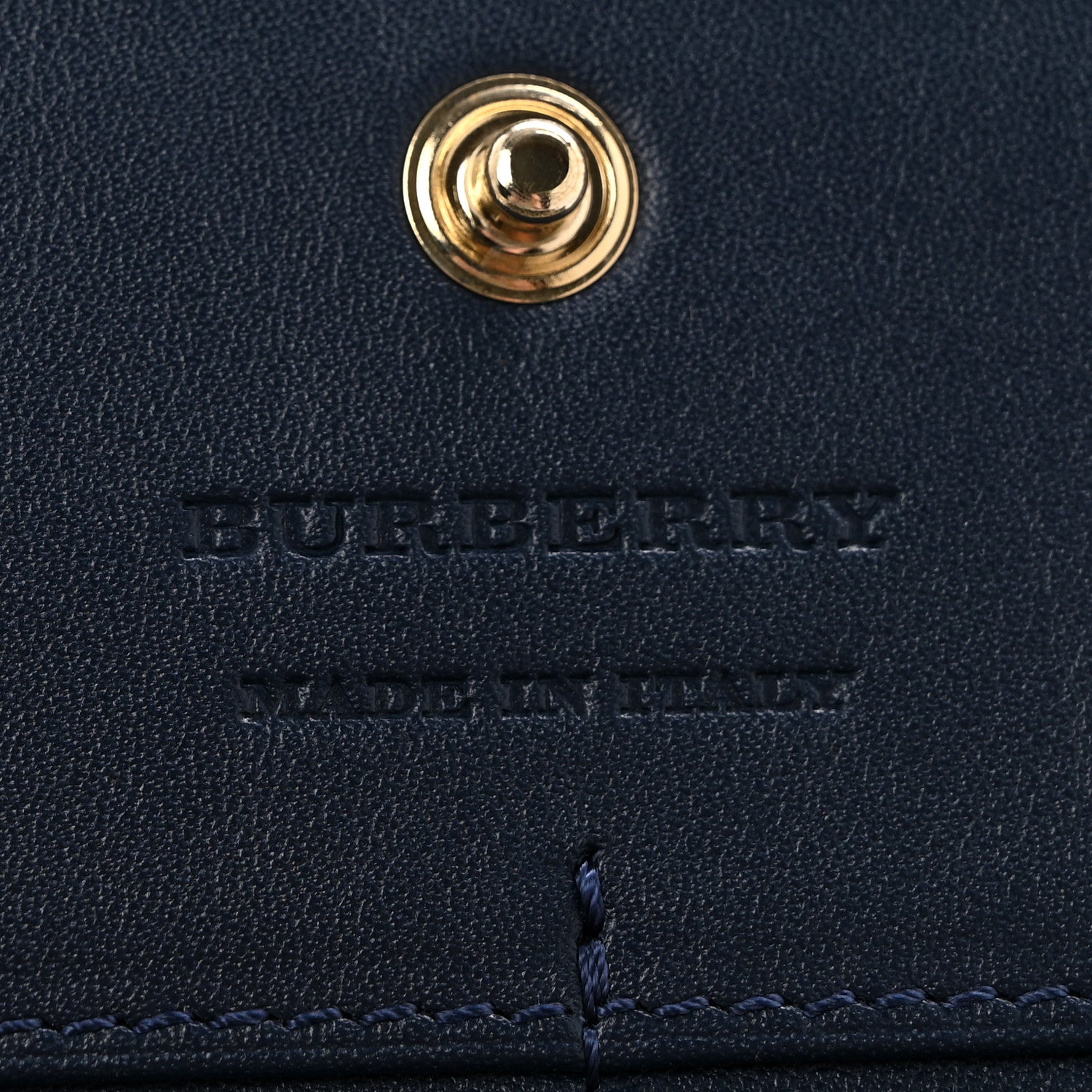 Burberry Overdyed Calfskin Horseferry Check Porter Continental Wallet Blue Carbon 6 of 9