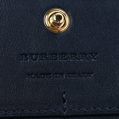Burberry Overdyed Calfskin Horseferry Check Porter Continental Wallet Blue Carbon 6 of 9