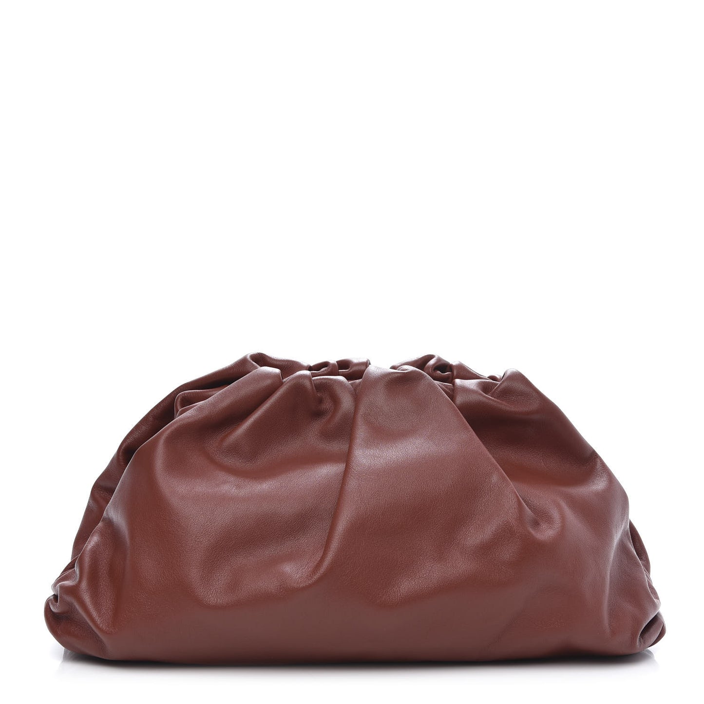 Smooth Butter Calf The Pouch Oversized Clutch Rust