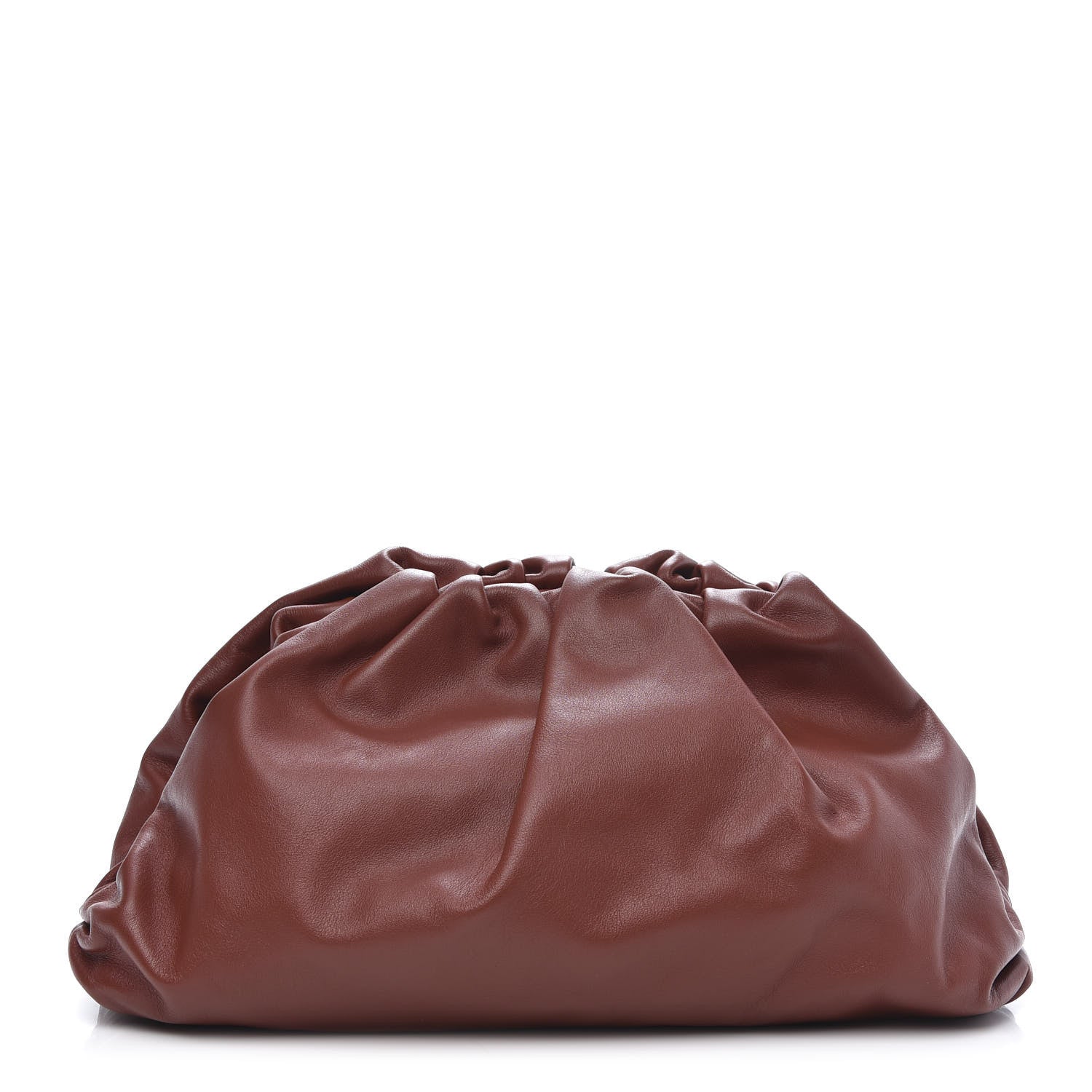 Bottega Veneta Smooth Butter Calf The Pouch Oversized Clutch Rust 1 of 10