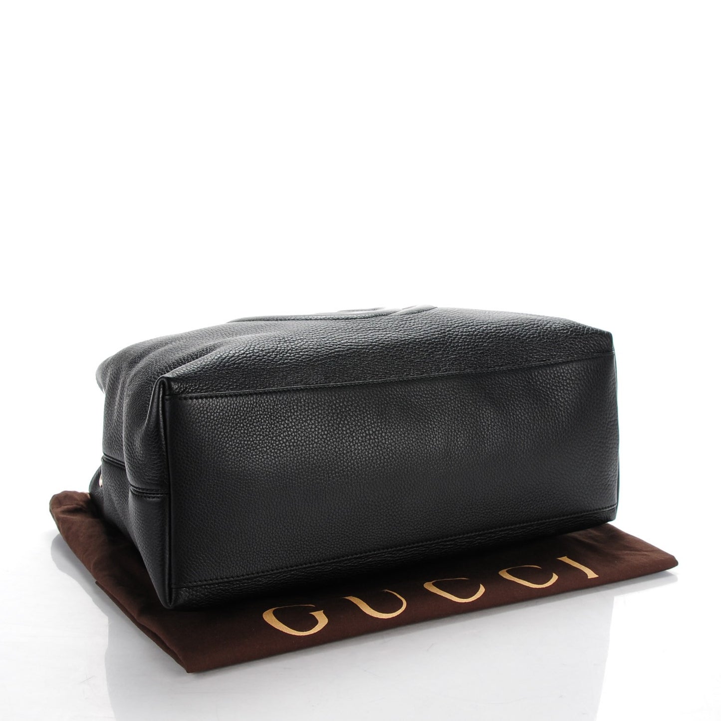 Pebbled Calfskin Medium Soho Chain Shoulder Bag Black