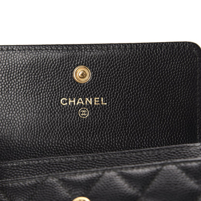 Chanel Caviar Quilted Boy Flap Card Holder Black 6 of 9