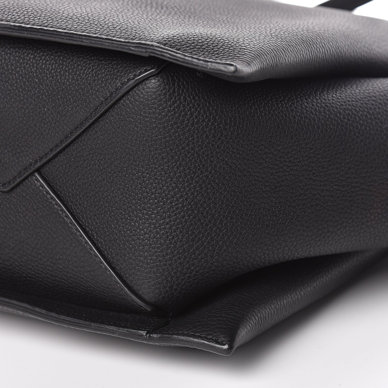 Celine Baby Grained Calfskin Medium Tri-Fold Bag Black 9 of 13