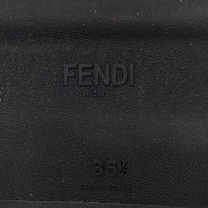 Fendi Neoprene Calfskin Rainbow Studded Sneaker 35.5 Gray 6 of 15