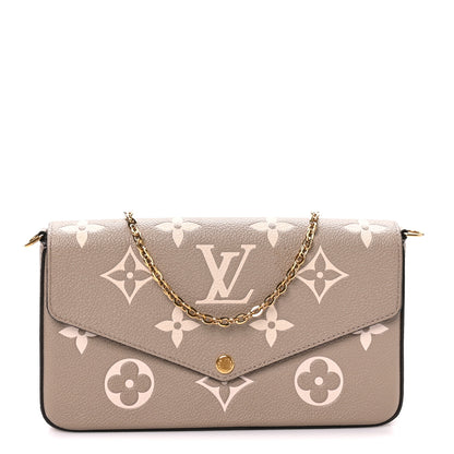 Louis Vuitton Empreinte Monogram Giant Felicie Pochette Tourterelle Creme 1 of 10