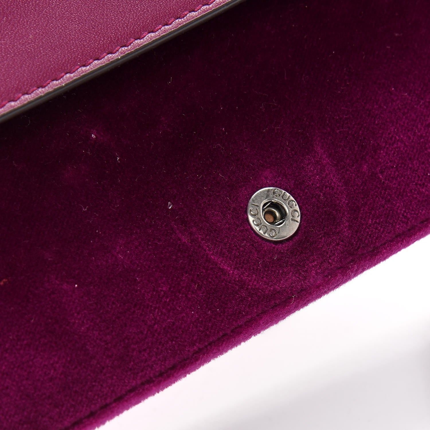 Gucci Velvet Super Mini Dionysus Shoulder Bag Fuchsia Violet Cyclamen 9 of 9