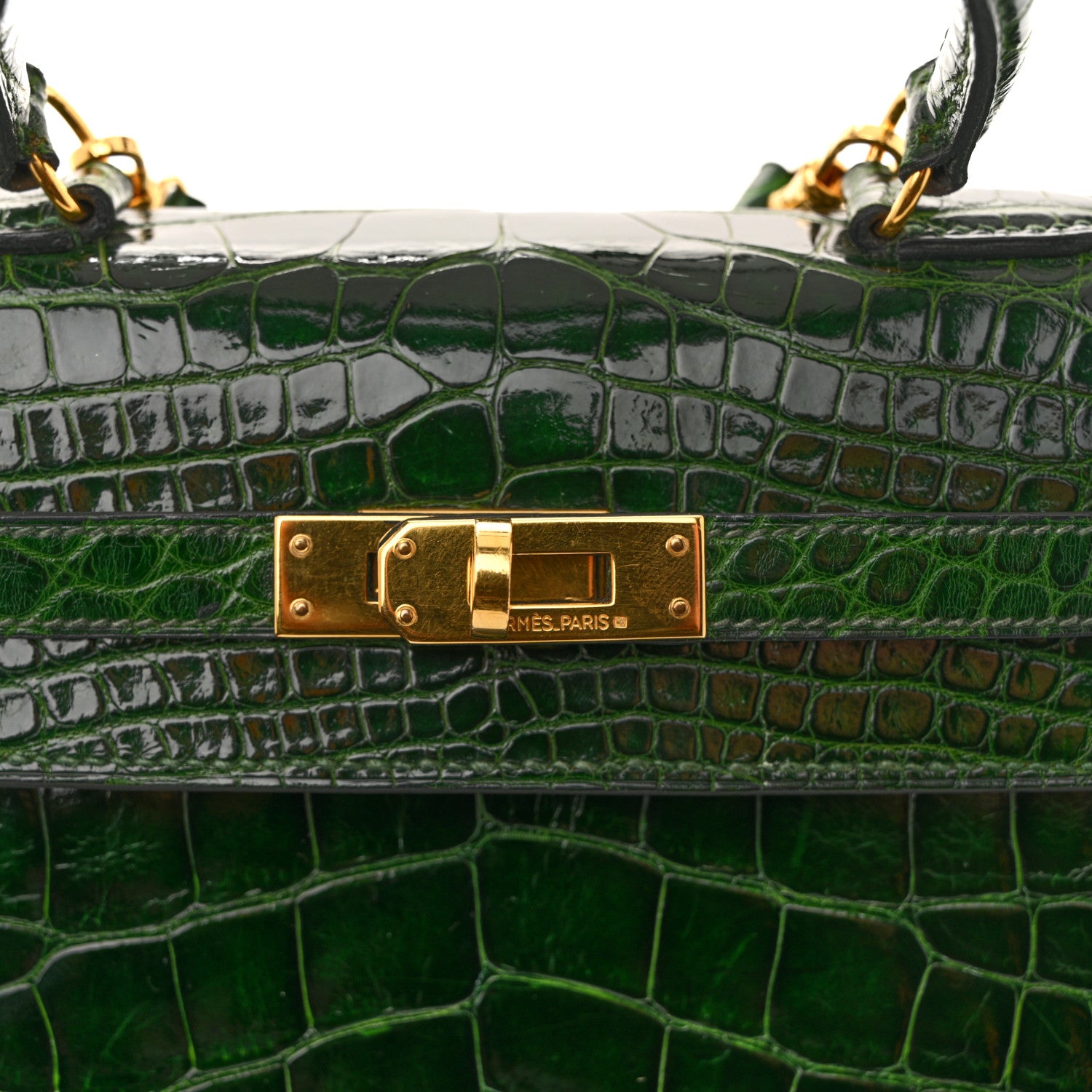 Hermes Alligator Mini Kelly Sellier 20 Vert Fonce 13 of 14