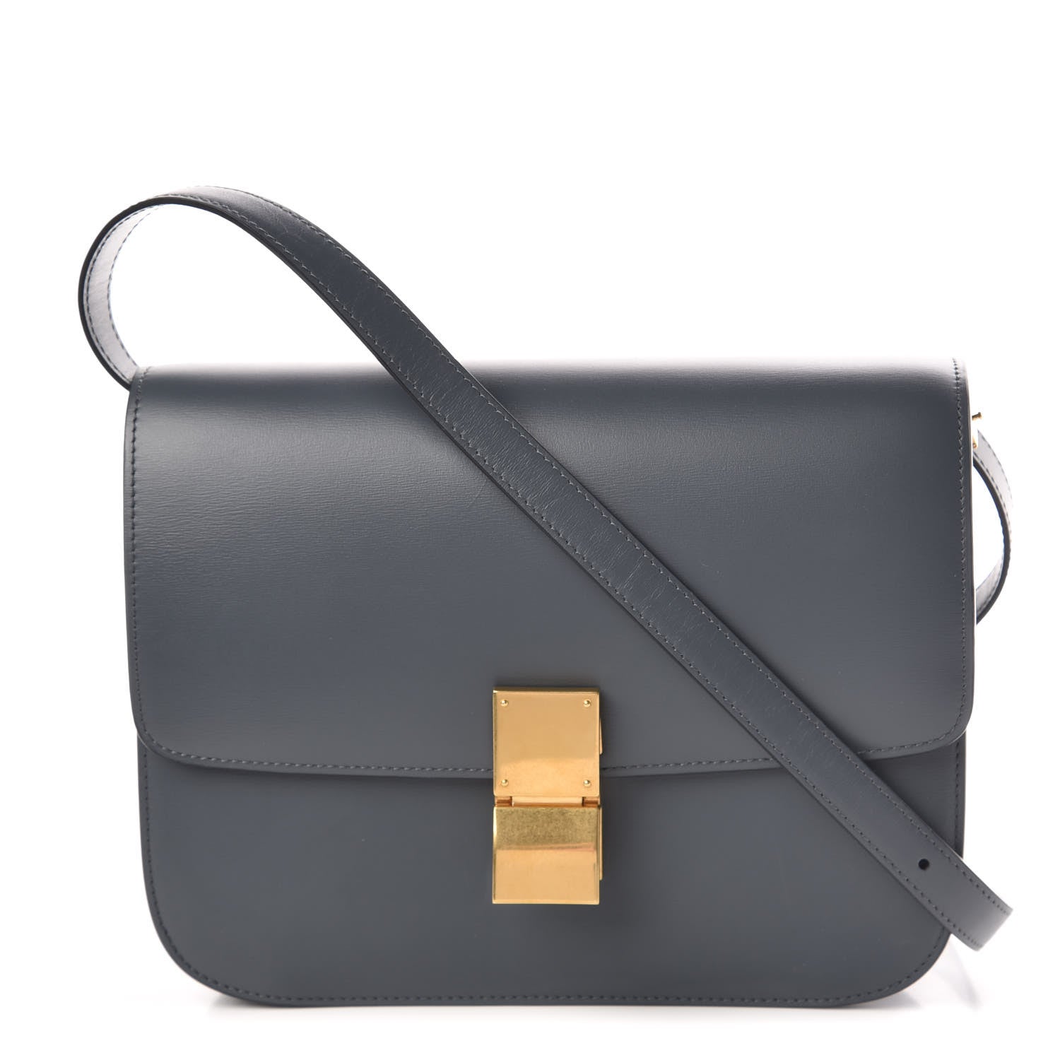 Celine Box Calfskin Medium Classic Box Flap Bag Grey 1 of 10