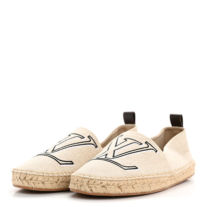 Louis Vuitton Canvas Seashore Espadrille Flats 39 Ecru 4 of 9
