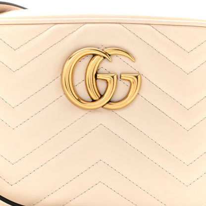 Gucci Calfskin Matelasse Small GG Marmont Chain Shoulder Bag White 8 of 11