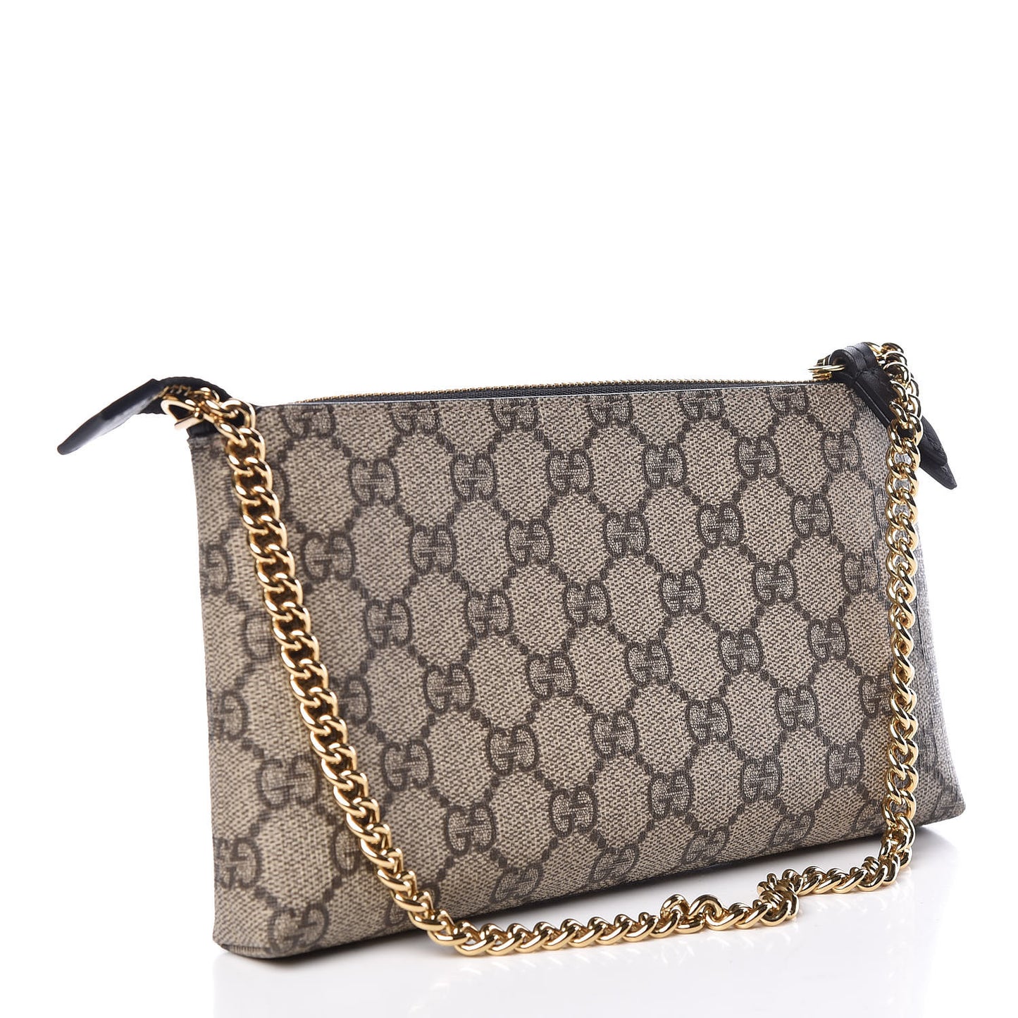 GG Supreme Monogram Wrist Wallet Black