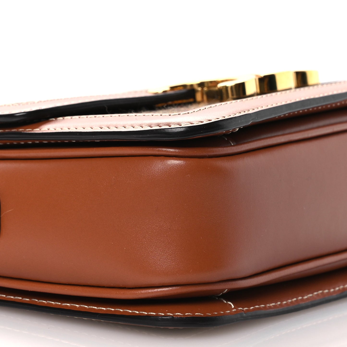Smooth Calfskin Houndstooth Teen Triomphe Tan
