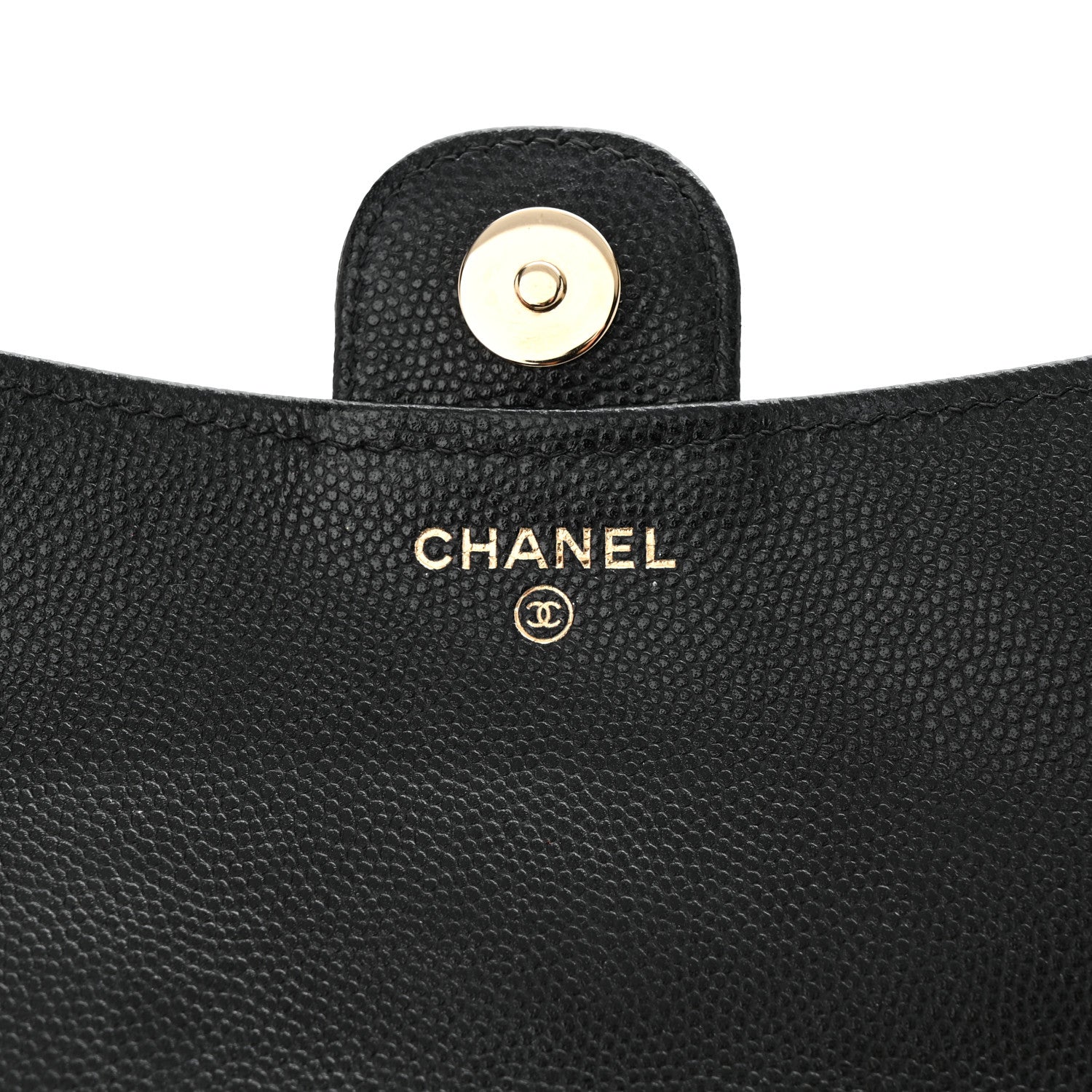 Chanel Caviar Quilted Flap Phone Holder With Chain Black 7 of 14