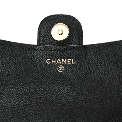 Chanel Caviar Quilted Flap Phone Holder With Chain Black 7 of 14