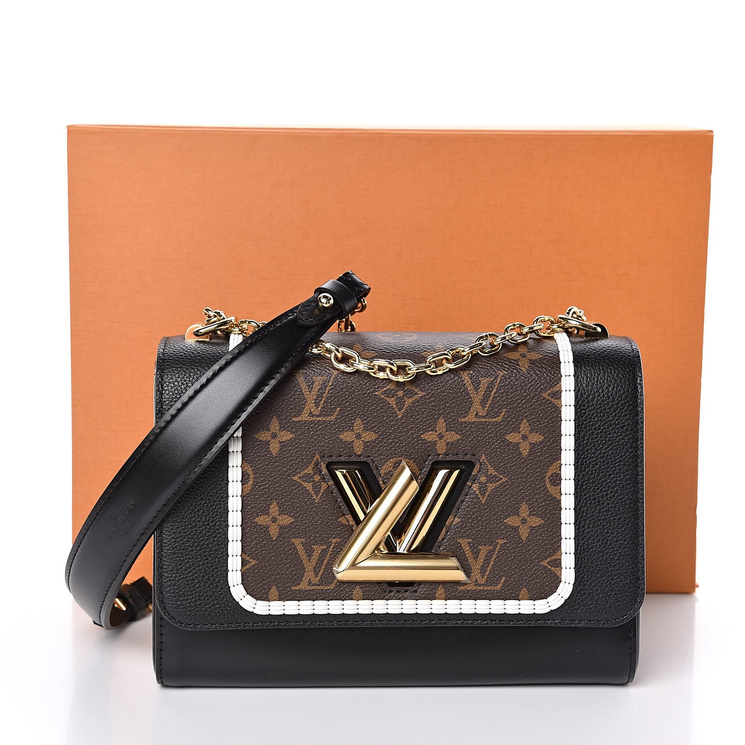 Louis Vuitton Calfskin Monogram Braided Twist Shoulder Bag MM Black 11 of 11