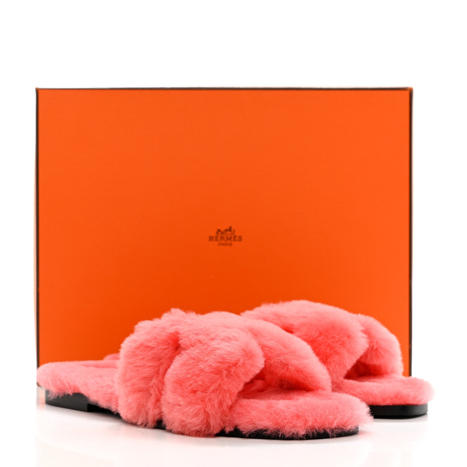 Hermes Woolskin Oran Sandals 38.5 Rose Du Desert 8 of 8