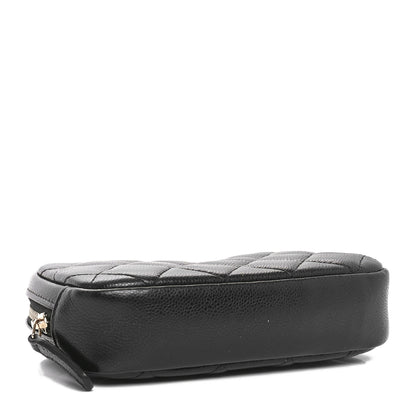 Chanel Caviar Quilted Small Curvy Pouch Cosmetic Case Black 4 of 10