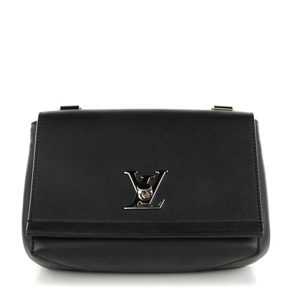Louis Vuitton Calfskin Lockme II Chain Bag BB Black 1 of 7