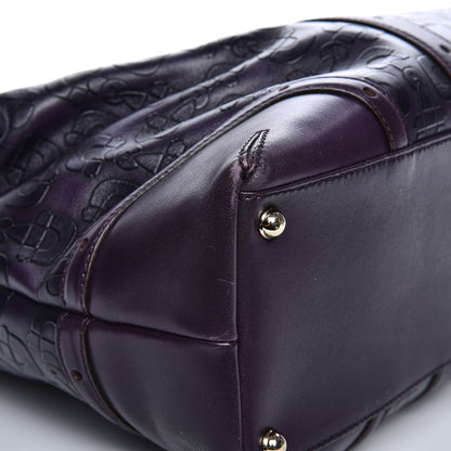 Gucci Calfskin Horsebit Embossed Large Glam Shoulder Bag Purple 9 of 12