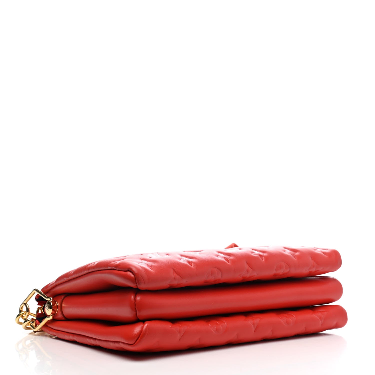 Louis Vuitton Lambskin Embossed Monogram Coussin PM Red 3 of 4