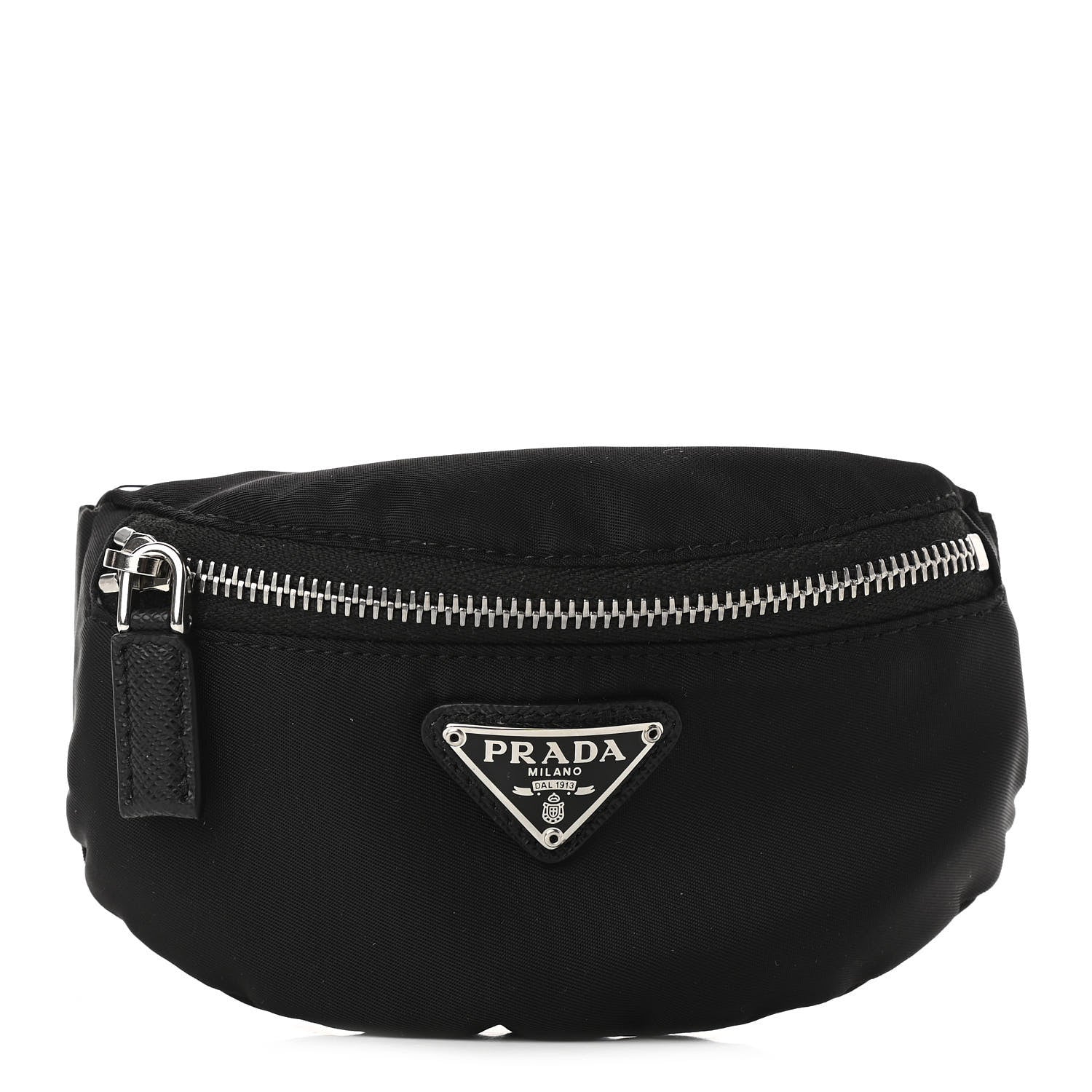 Prada Re-Nylon Travel Saffiano Metal Triangle Logo Mini Arm Pouch Black 1 of 9