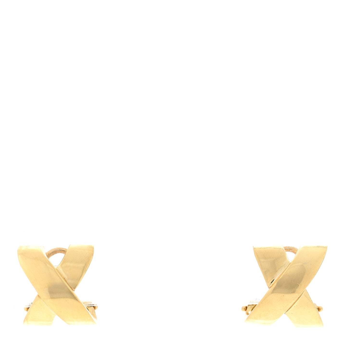 18K Yellow Gold X Earrings
