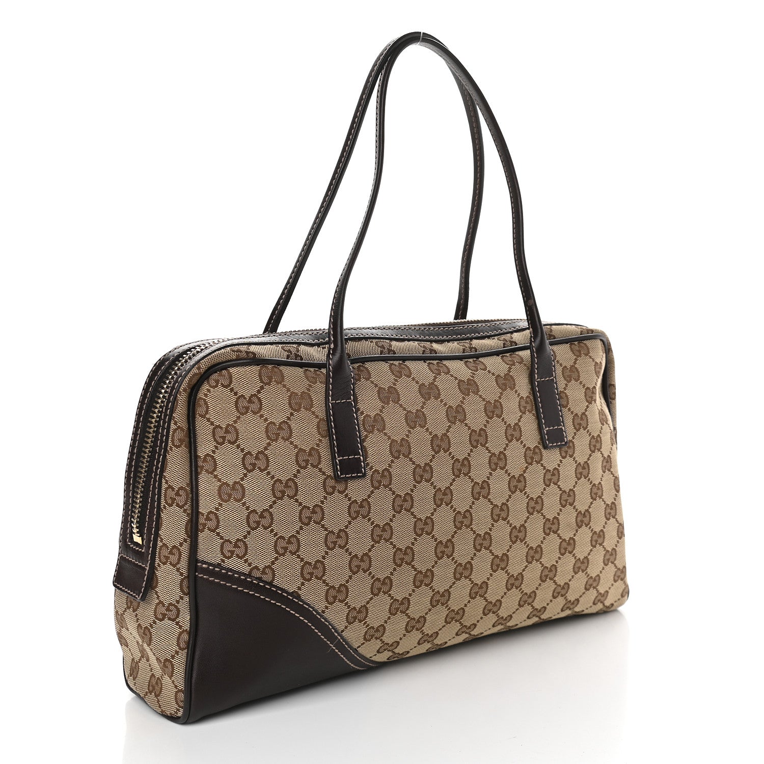 Gucci Monogram New Britt Medium Boston Dark Brown 2 of 8