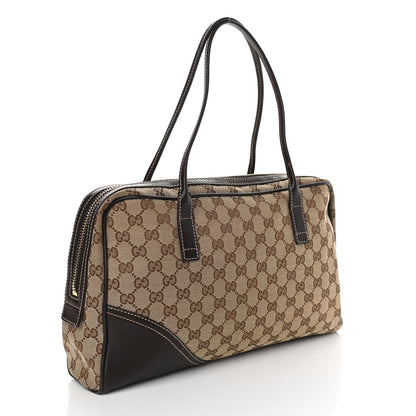 Gucci Monogram New Britt Medium Boston Dark Brown 2 of 8